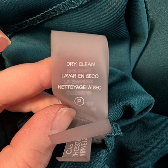 Andrew Marc Ruffle Sleeve Sheath Dress Color: Cypress, Size: 14 EUC - Picture 12 of 13